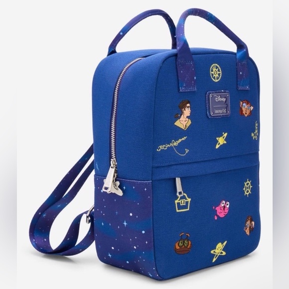 NEW Loungefly Disney Treasure Planet Embroidered Canvas Mini Backpack